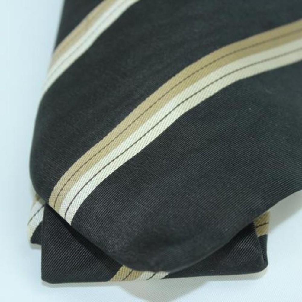 Louis Vuitton Black LV Diagonal Strip Tie TELM7 - Picture 6 of 7